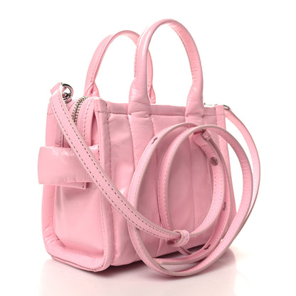 Marc Jacobs Shiny Crinkled Calfskin Mini The Tote Bag Pink 3 of 11