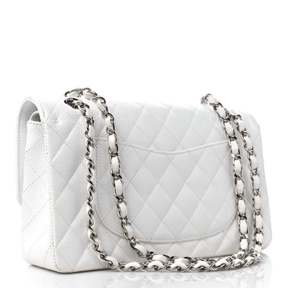 Chanel Caviar Quilted Medium Double Flap White 3 of 11