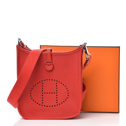 Hermes Taurillon Clemence Evelyne TPM Rouge De Coeur 10 of 10