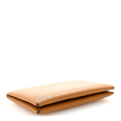 Hermes Chevre Mysore Verso Calvi Card Case Caramel Vert Fizz 4 of 7