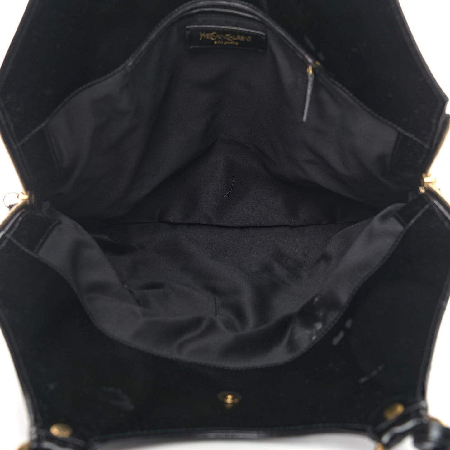 Patent Crocodile Embossed Tribute Tote Black