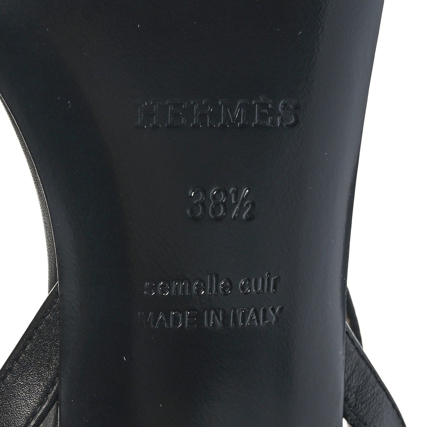 Calfskin Anthinea Sandals 38.5 Black