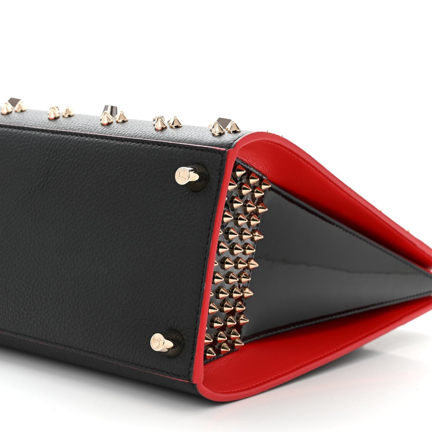 Calfskin Spikes Medium Loubinthesky Paloma Black Multimetal