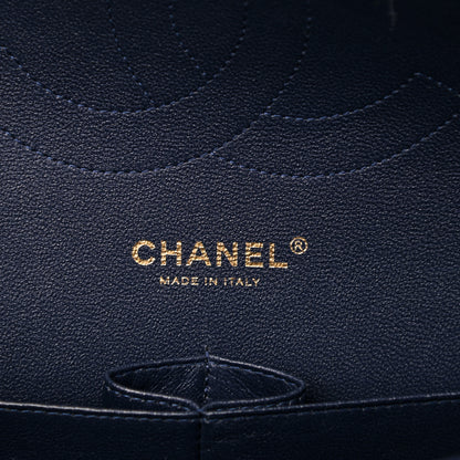 Chanel Lambskin Quilted Jumbo Double Flap Navy Blue 6 of 13