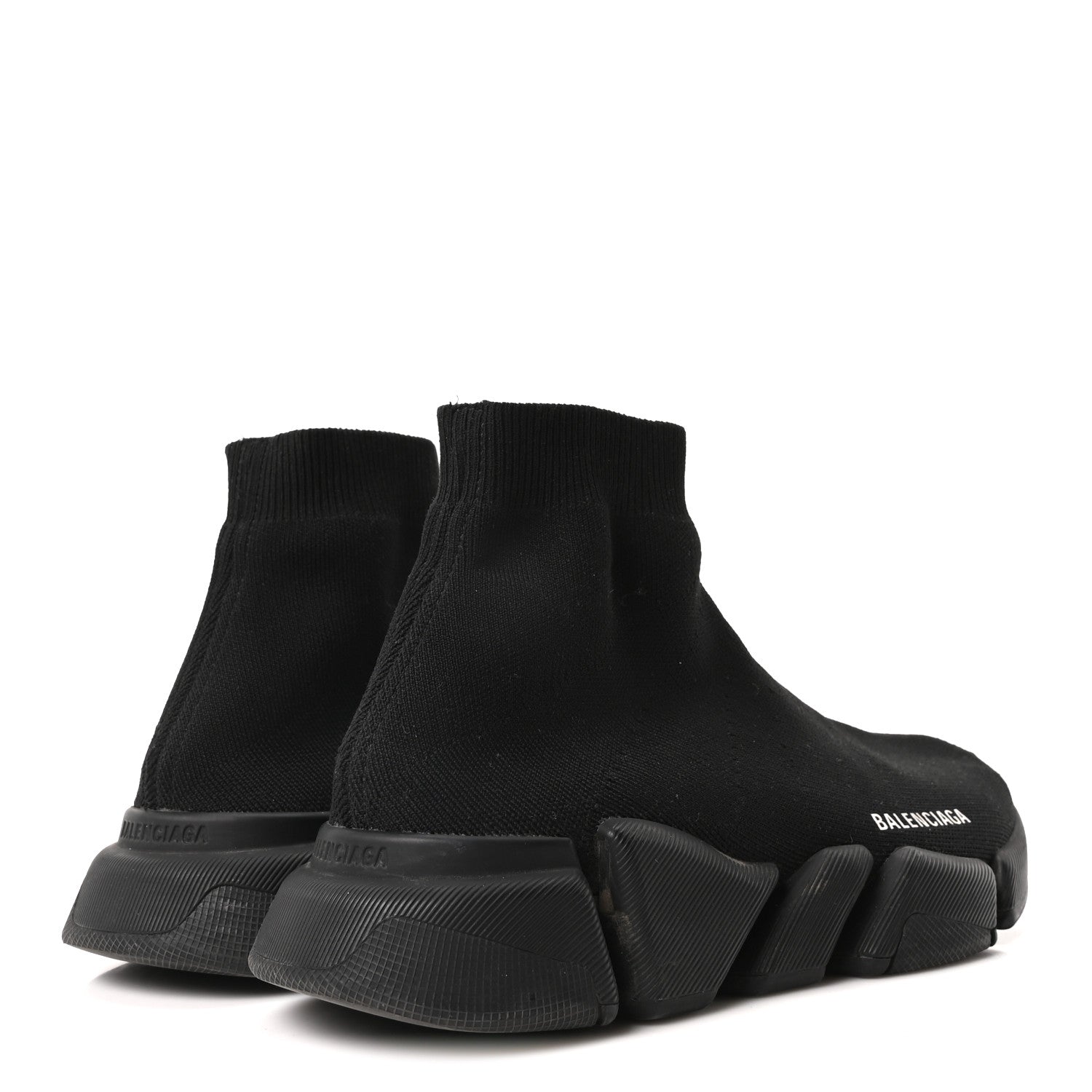 Balenciaga Technical 3D Recycled Knit Womens Speed 2.0 Sneakers 41 Monocolor Black 9 of 18
