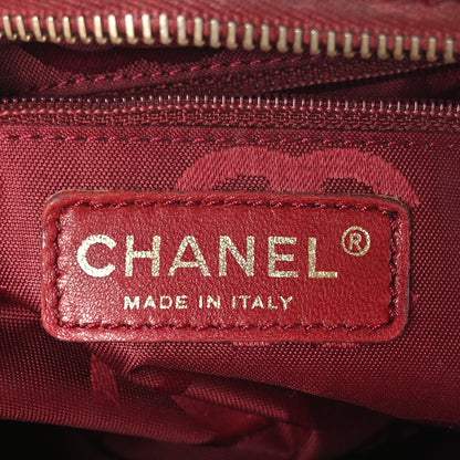 Chanel Calfskin Contrast Stitch Small Surpique Bowler Red 6 of 8