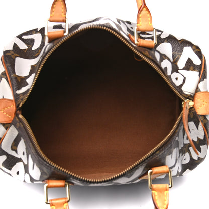Louis Vuitton Monogram Graffiti Speedy 30 Silver 5 of 29