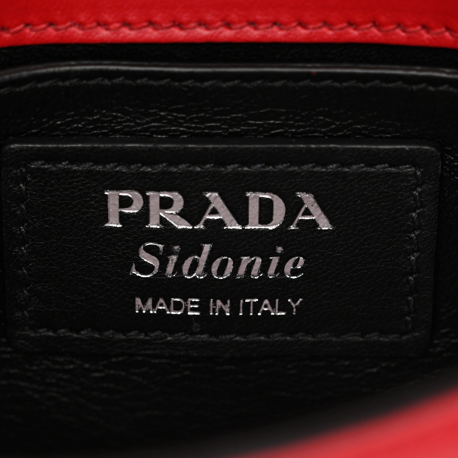 Prada City Calfskin Sidonie Convertible Chain Bag Rosso Black 5 of 9