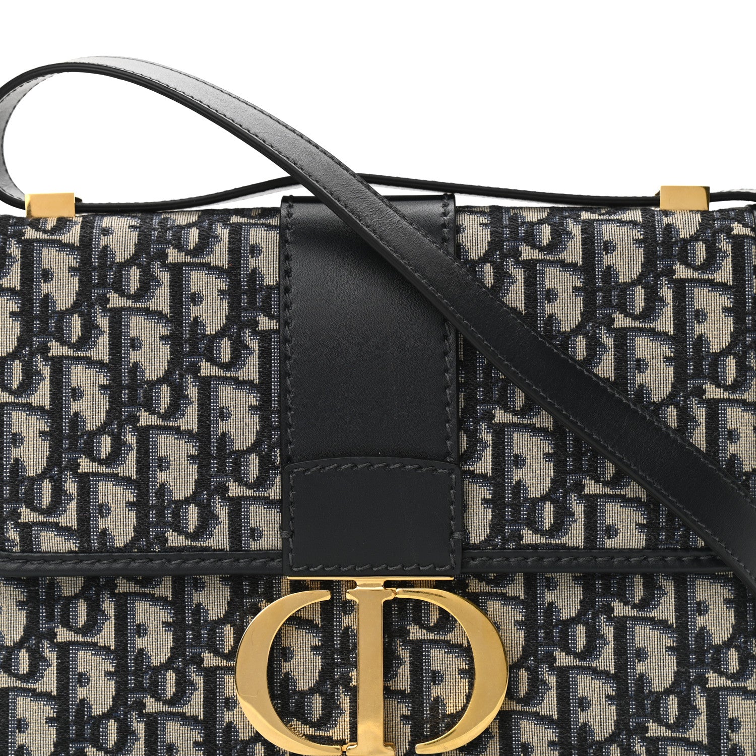 Christian Dior Oblique 30 Montaigne Flap Bag Blue 7 of 9