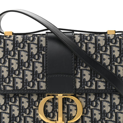 Christian Dior Oblique 30 Montaigne Flap Bag Blue 7 of 9
