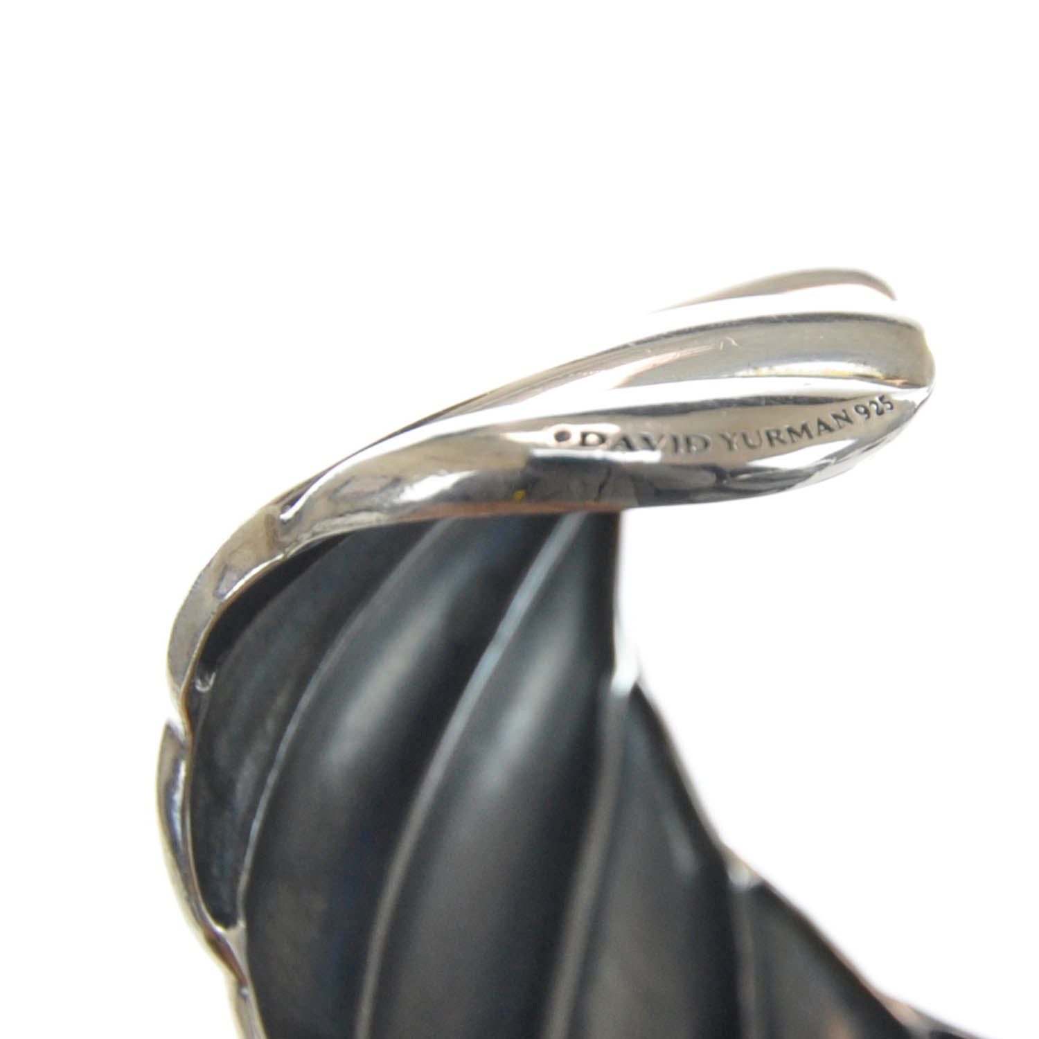 David Yurman Sterling Silver Wide Sculpted Cable Cuff Bracelet 5 of 5