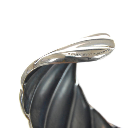 David Yurman Sterling Silver Wide Sculpted Cable Cuff Bracelet 5 of 5