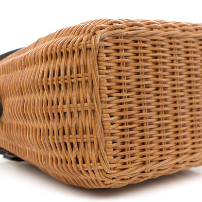 Miu Miu City Calfskin Wicker Midollino Bag White 9 of 13