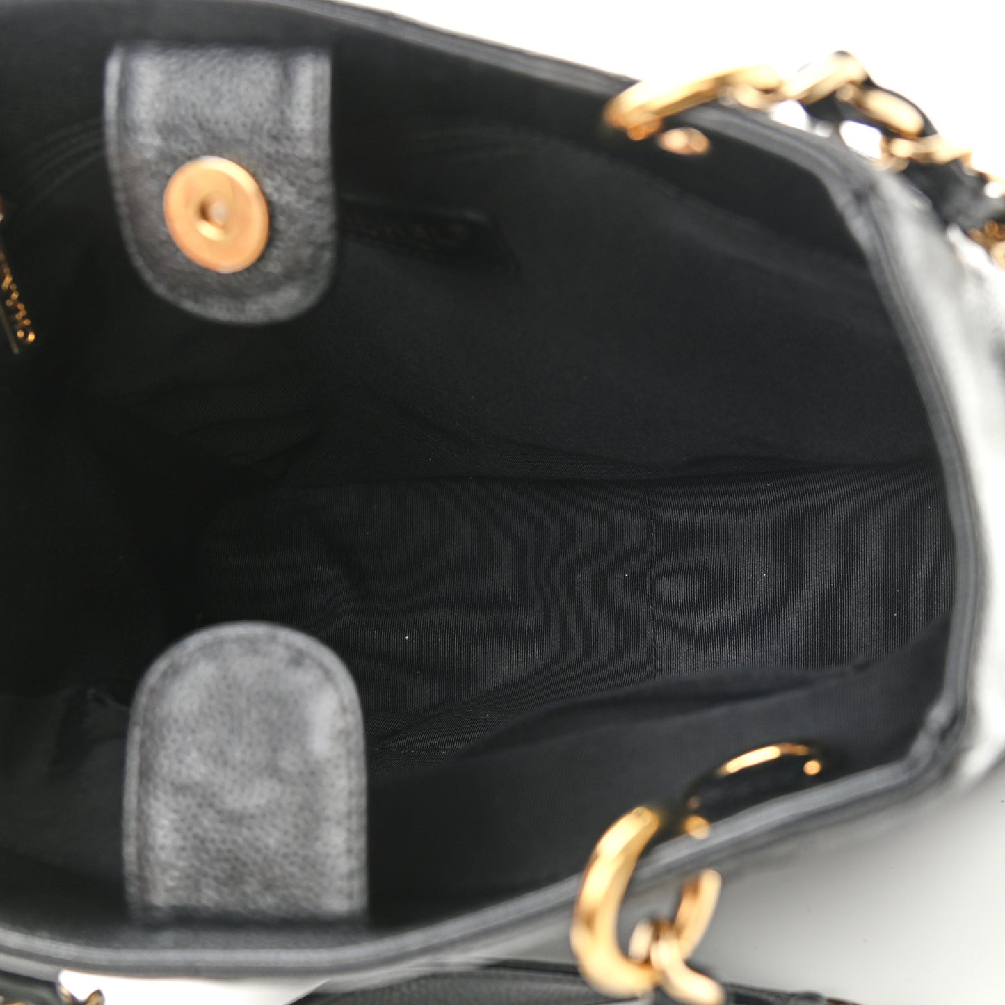 Caviar Quilted Petit Shopping Tote PST Black
