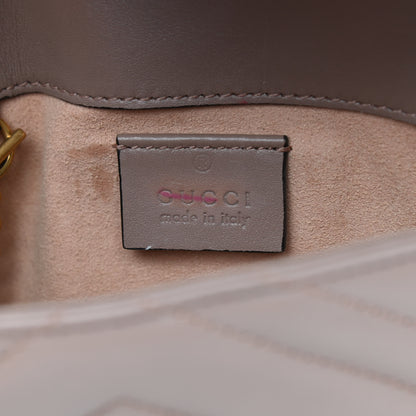 Gucci Calfskin Matelasse Super Mini GG Marmont Shoulder Bag Porcelain Rose 5 of 8