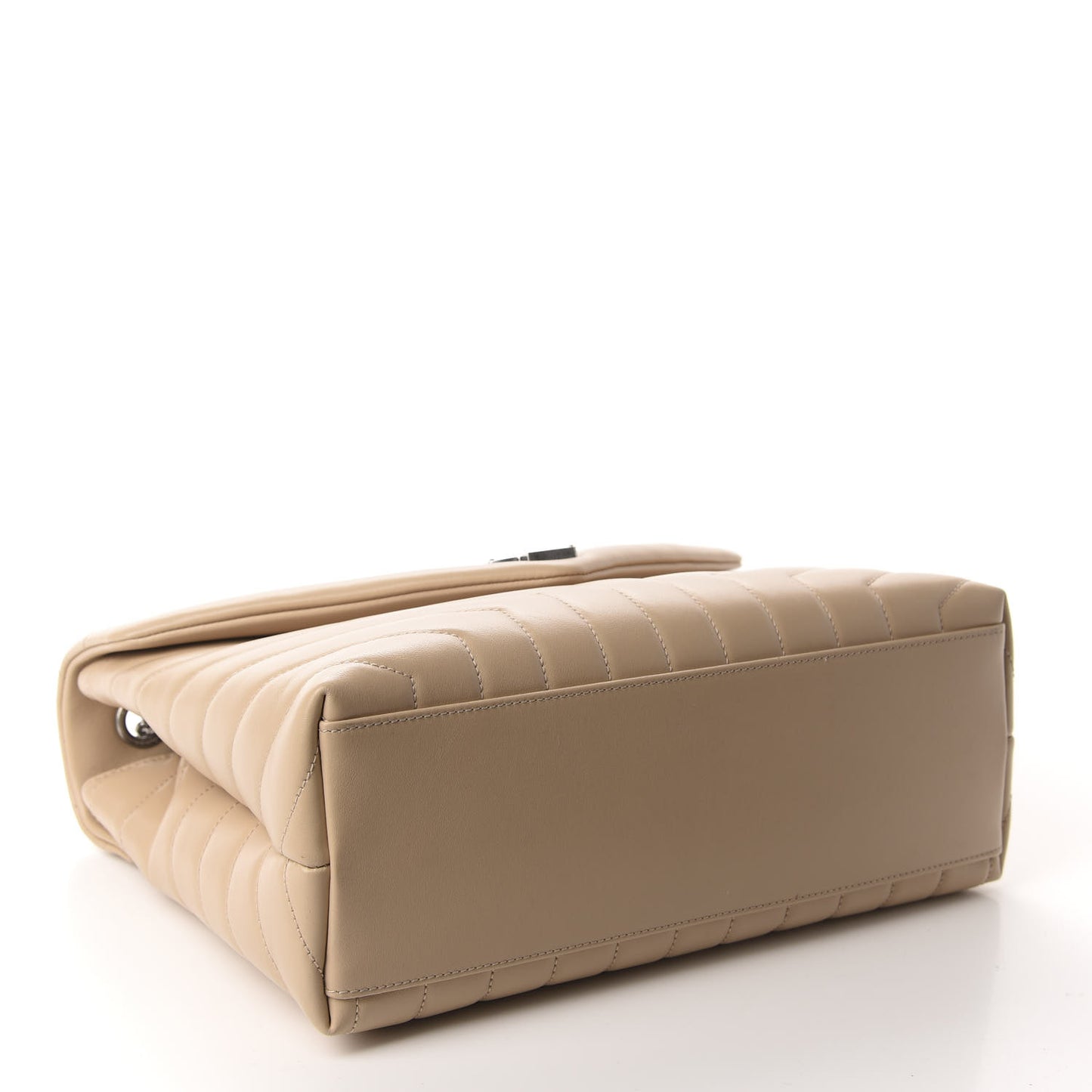 Calfskin Y Quilted Monogram Medium Loulou Chain Satchel Nude Powder