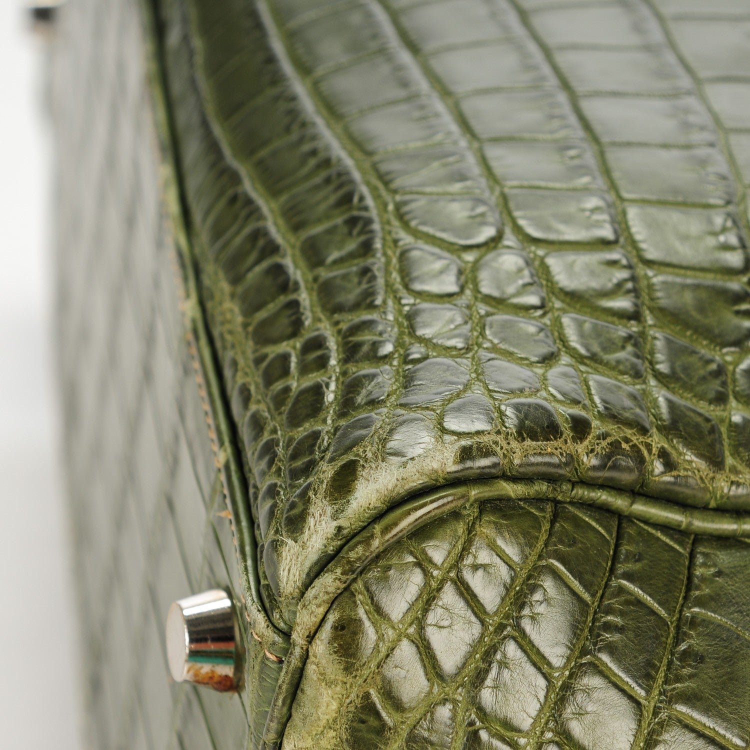 Hermes Shiny Niloticus Crocodile Kelly Sport 26 Vert Olive 19 of 20