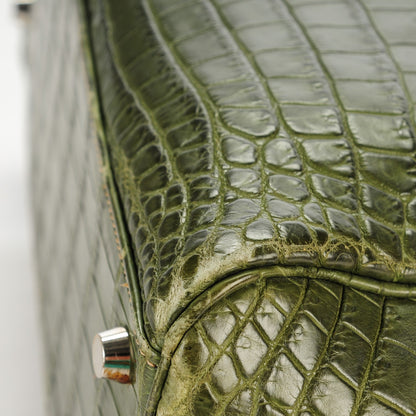 Hermes Shiny Niloticus Crocodile Kelly Sport 26 Vert Olive 19 of 20