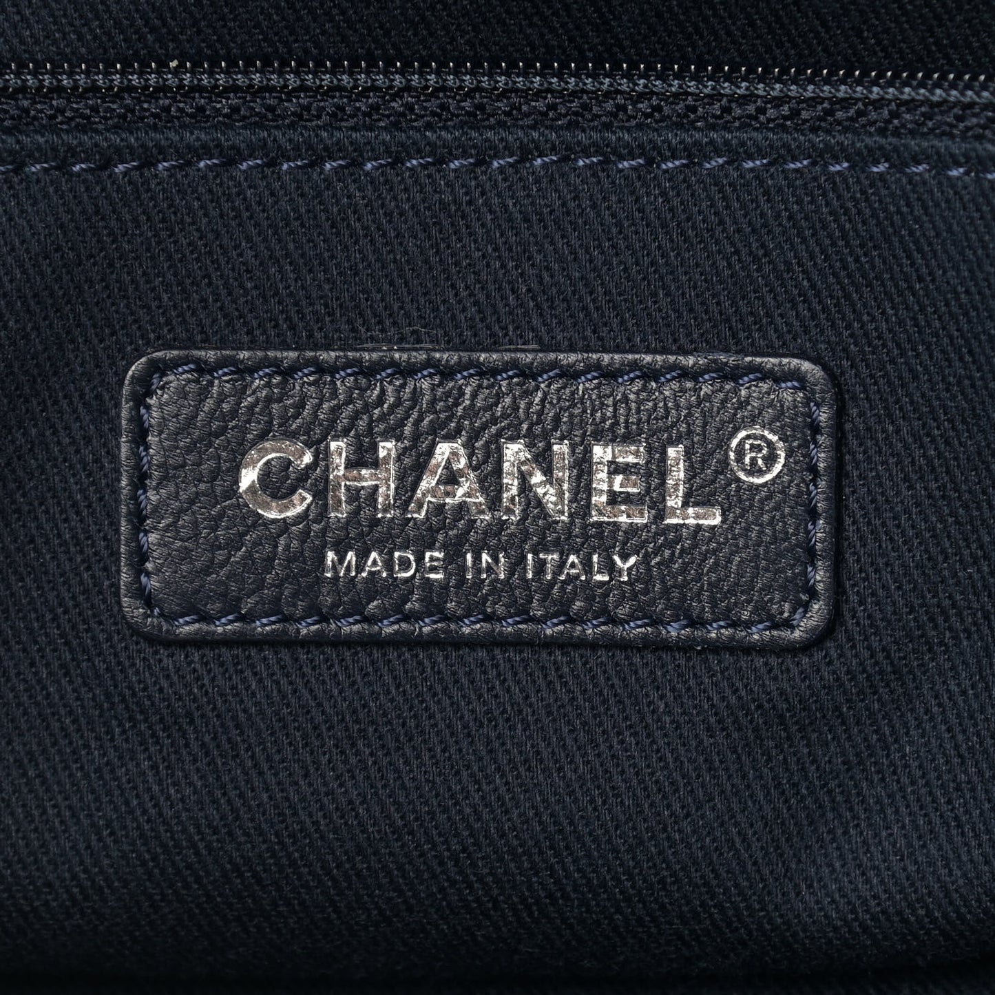 Denim Small Deauville Tote Blue Orange