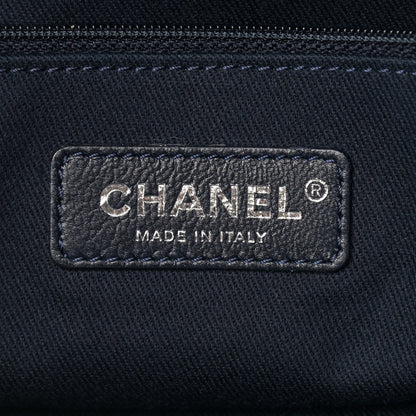 Chanel Denim Small Deauville Tote Blue Orange 6 of 9