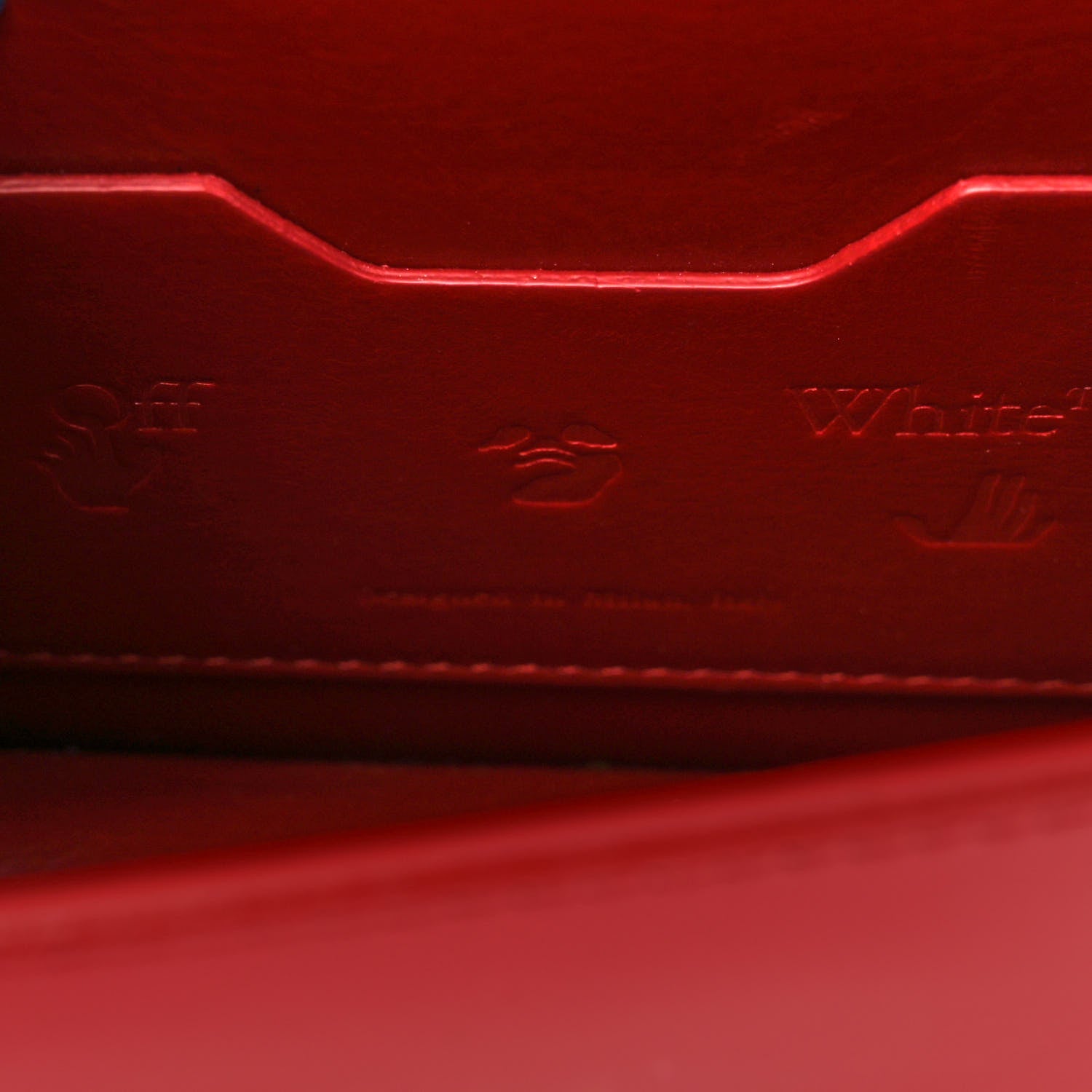 Off-White Calfskin Jitney 2.8 Belt Bag Crossbody Red 6 of 9