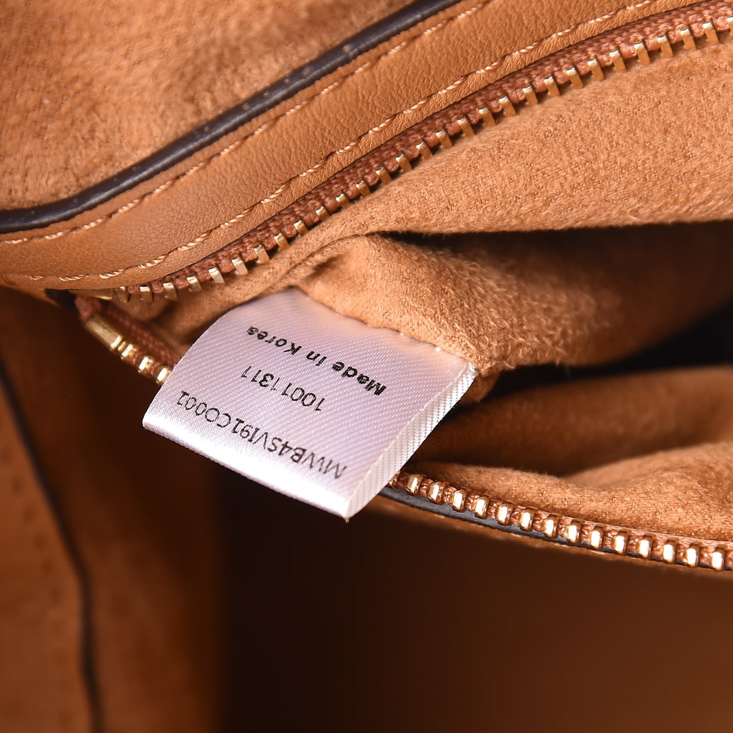Visetos Studded Boston Satchel Cognac