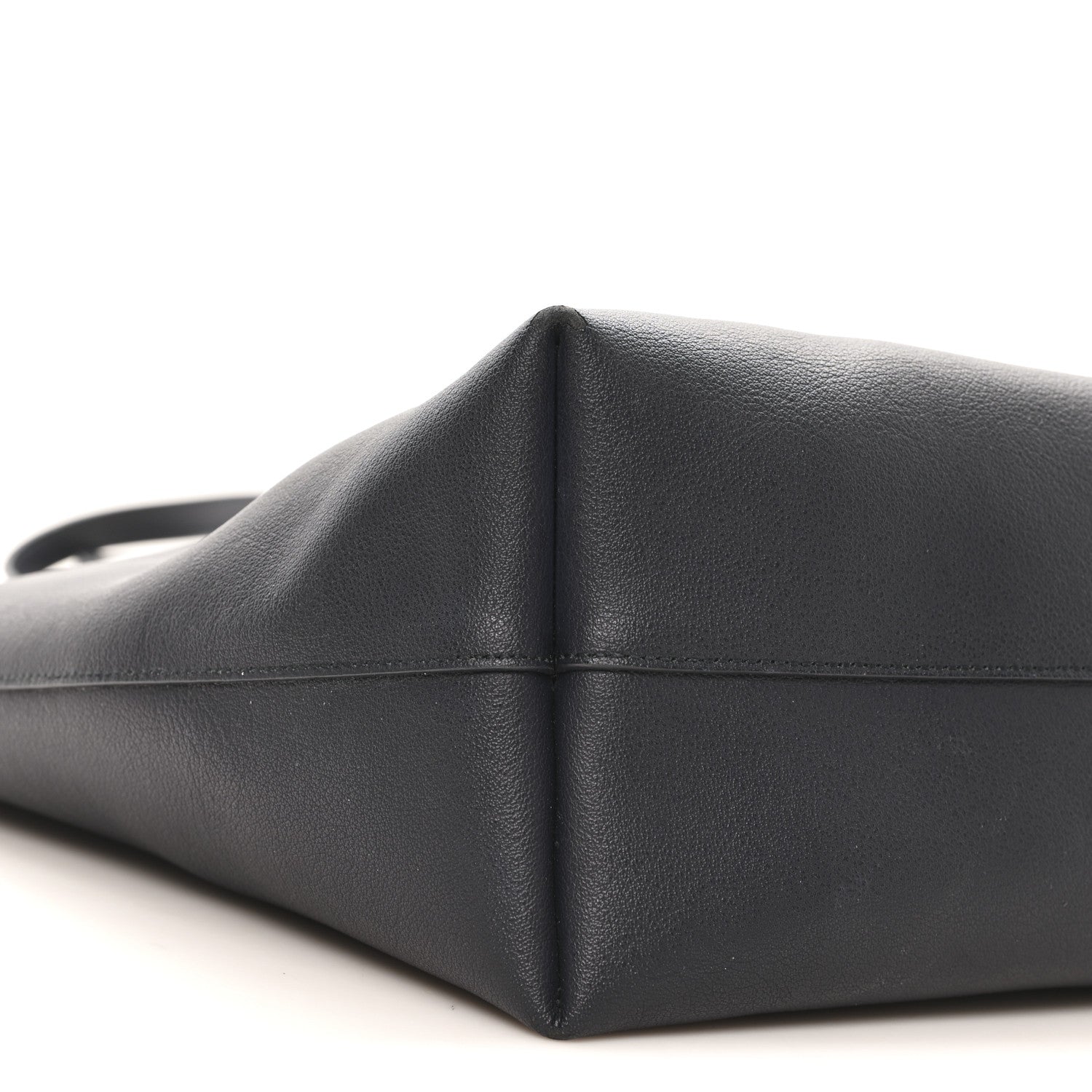 Saint Laurent Calfskin Large Shopping Tote Navy 10 of 12