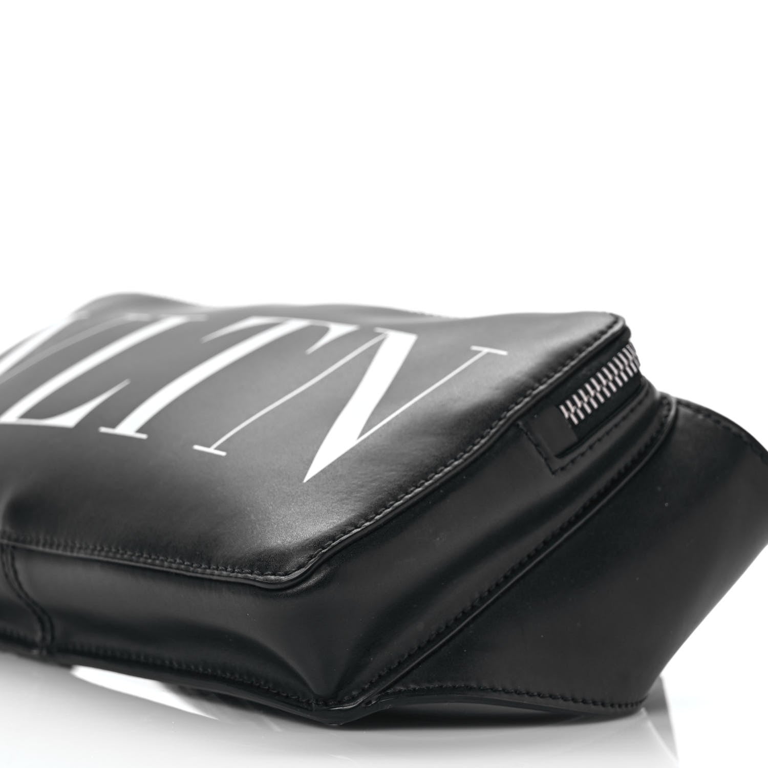Valentino Garavani Calfskin VLTN Belt Bag Black White 8 of 11