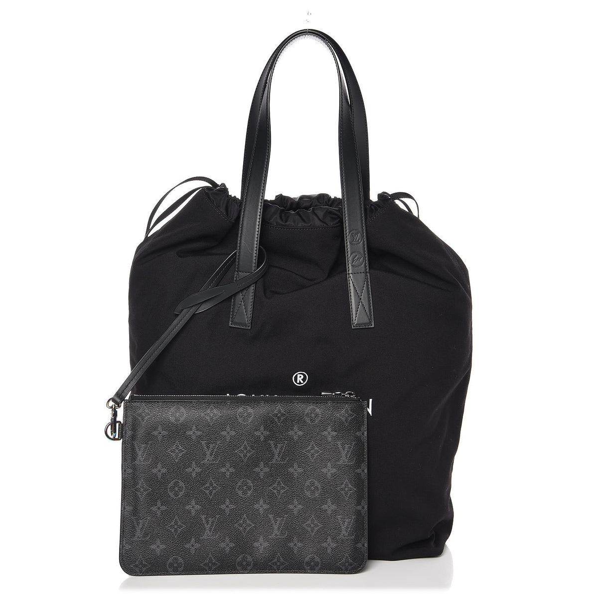 Canvas Fragment Cabas Light Tote Bag Black