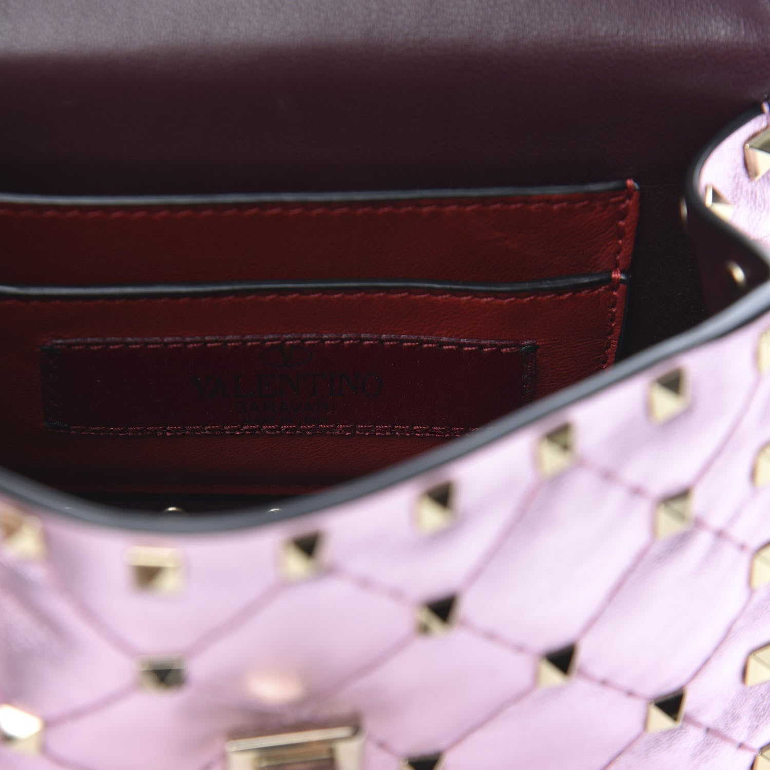 Valentino Garavani Metallic Nappa Micro Rockstud Spike Shoulder Bag Giacinto 6 of 8