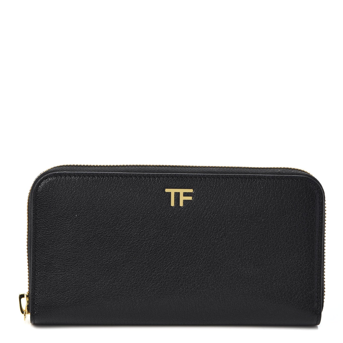 Calfskin TF Zip Around Wallet Black
