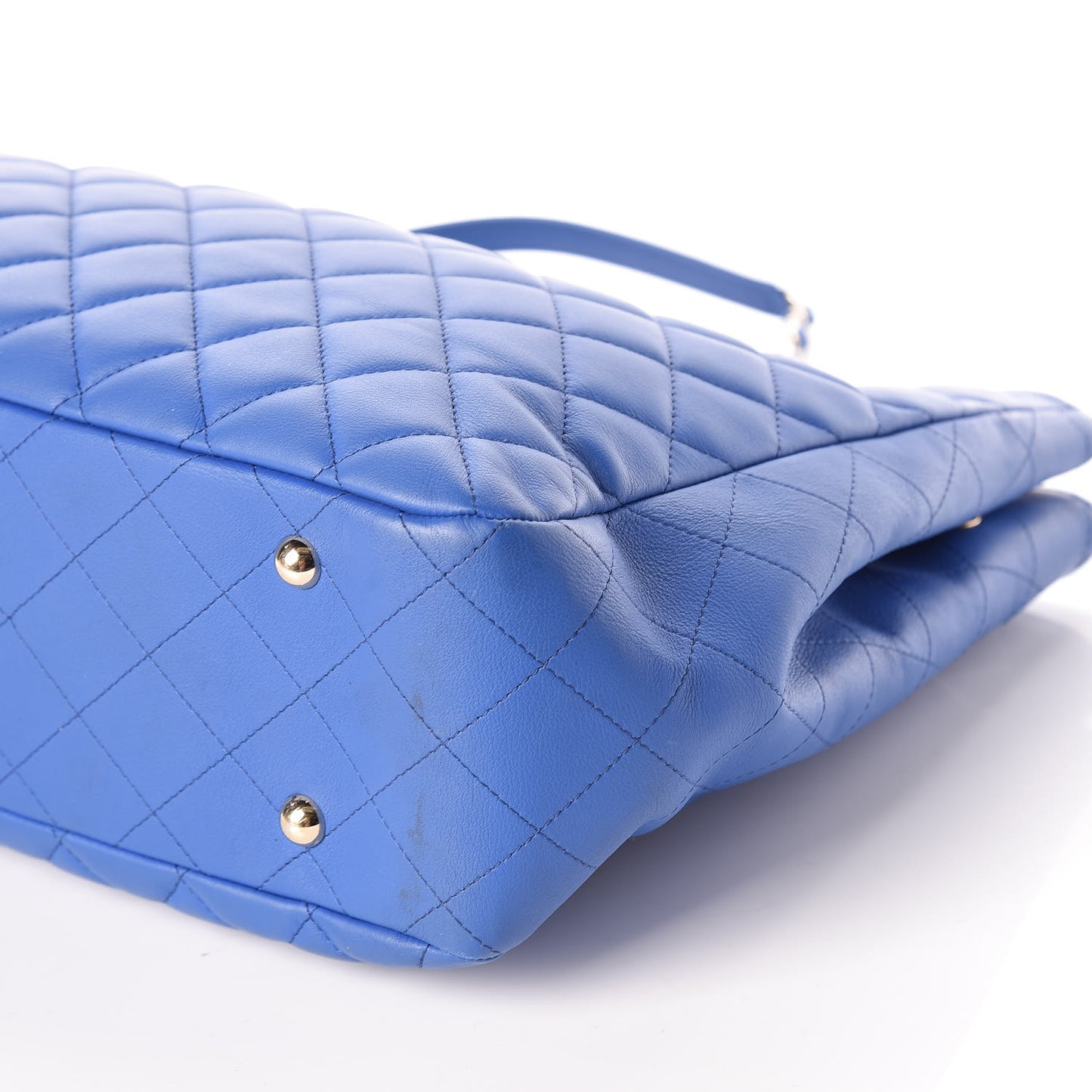Calfskin Quilted Timeless Tote Blue