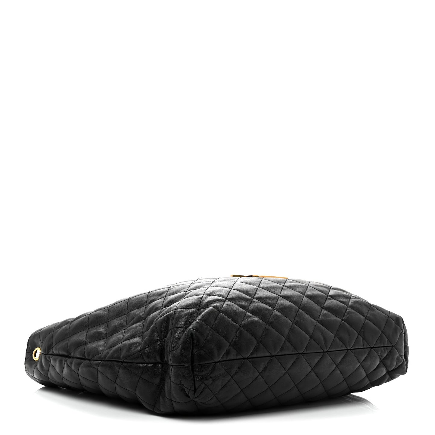 Lambskin Quilted Maxi Icare Shopping Tote Black