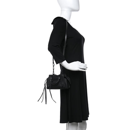 Balenciaga Grained Calfskin Neo Classic Black Hardware Nano City Crossbody Black 3 of 8