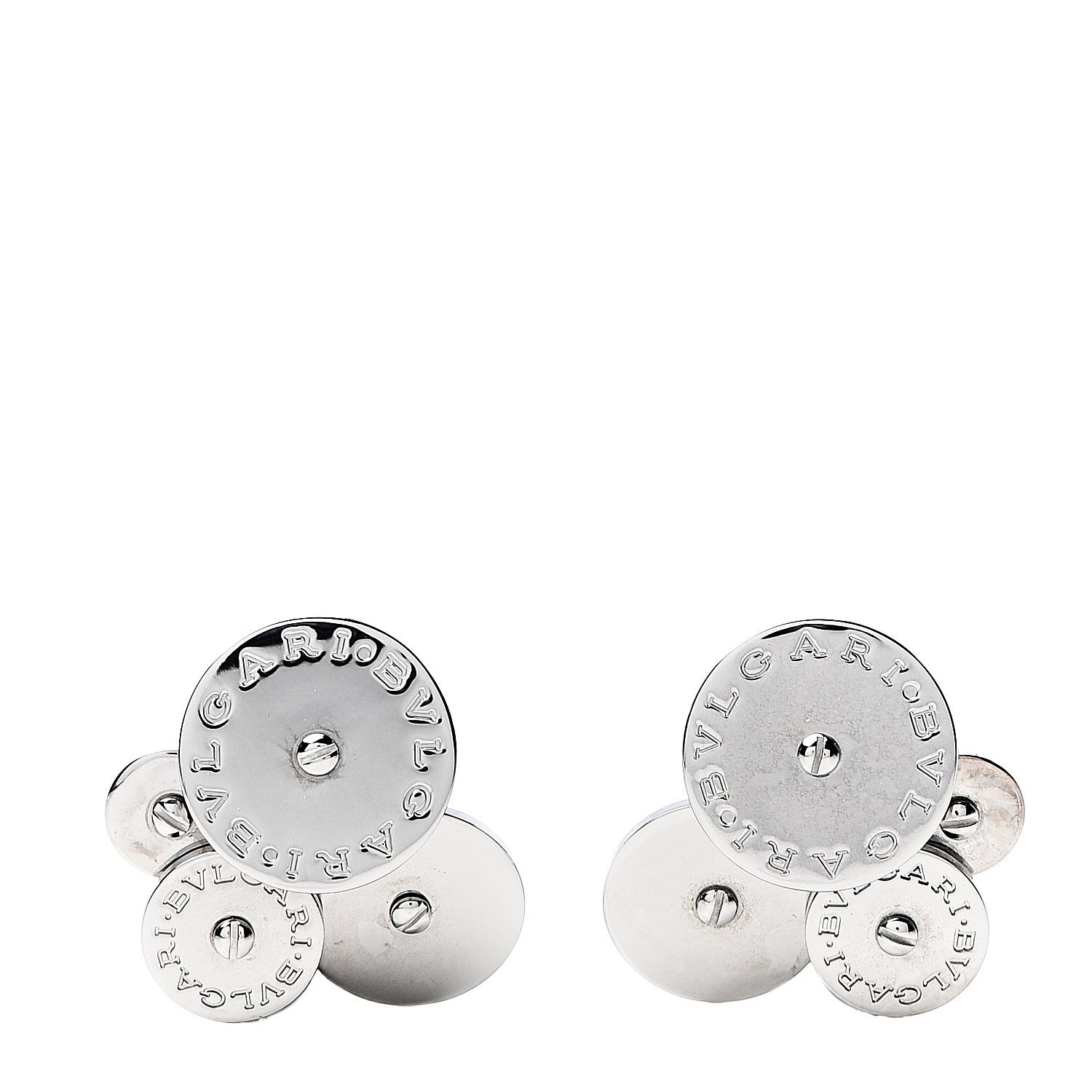 Bulgari 18K White Gold Cicladi Clip-On Earrings 1 of 5