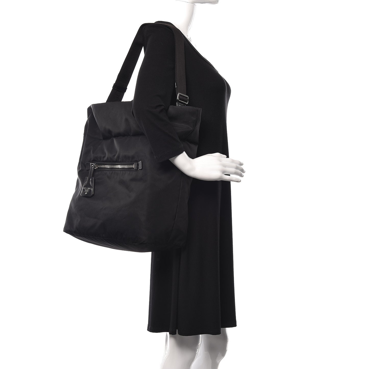 Tessuto Nylon Double Reversible Tote Black Blue