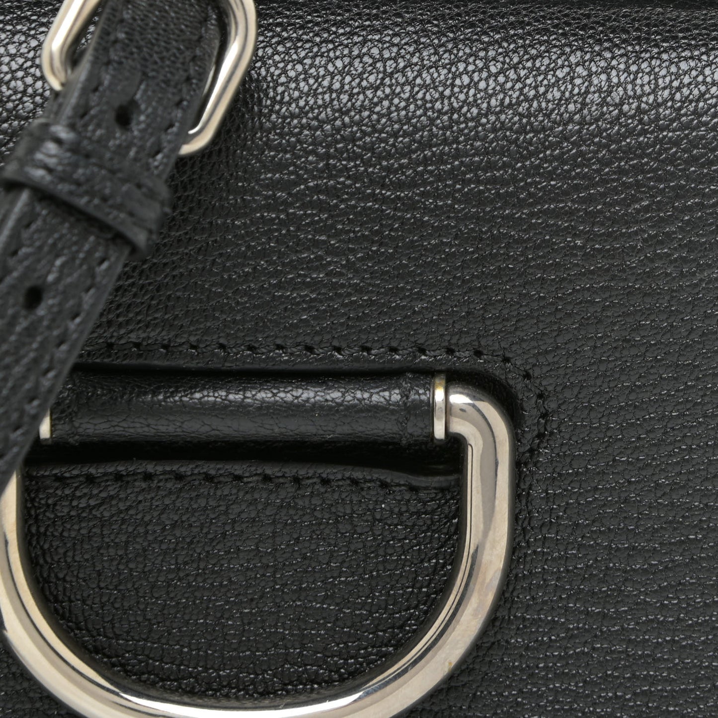 Goatskin Mini D-Ring Bag Black