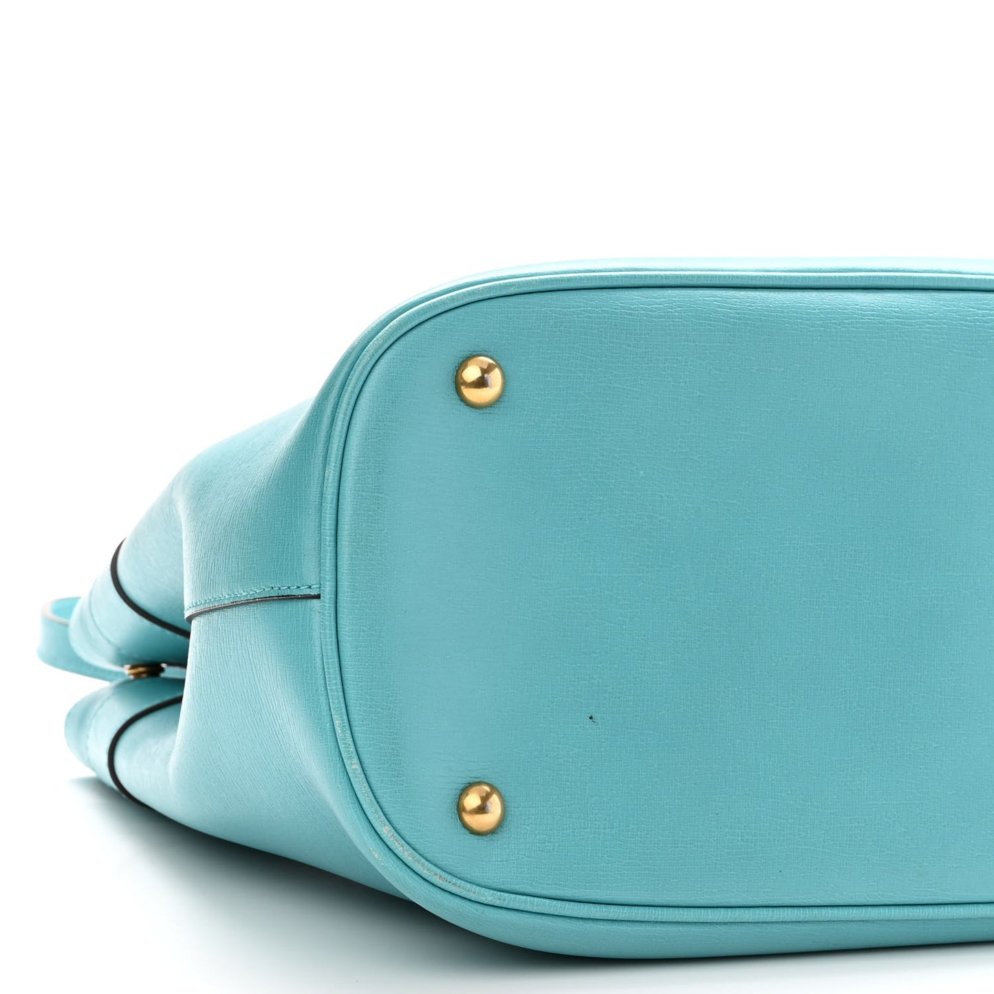 Textured Calfskin Medium Bright Bit Tote Blue