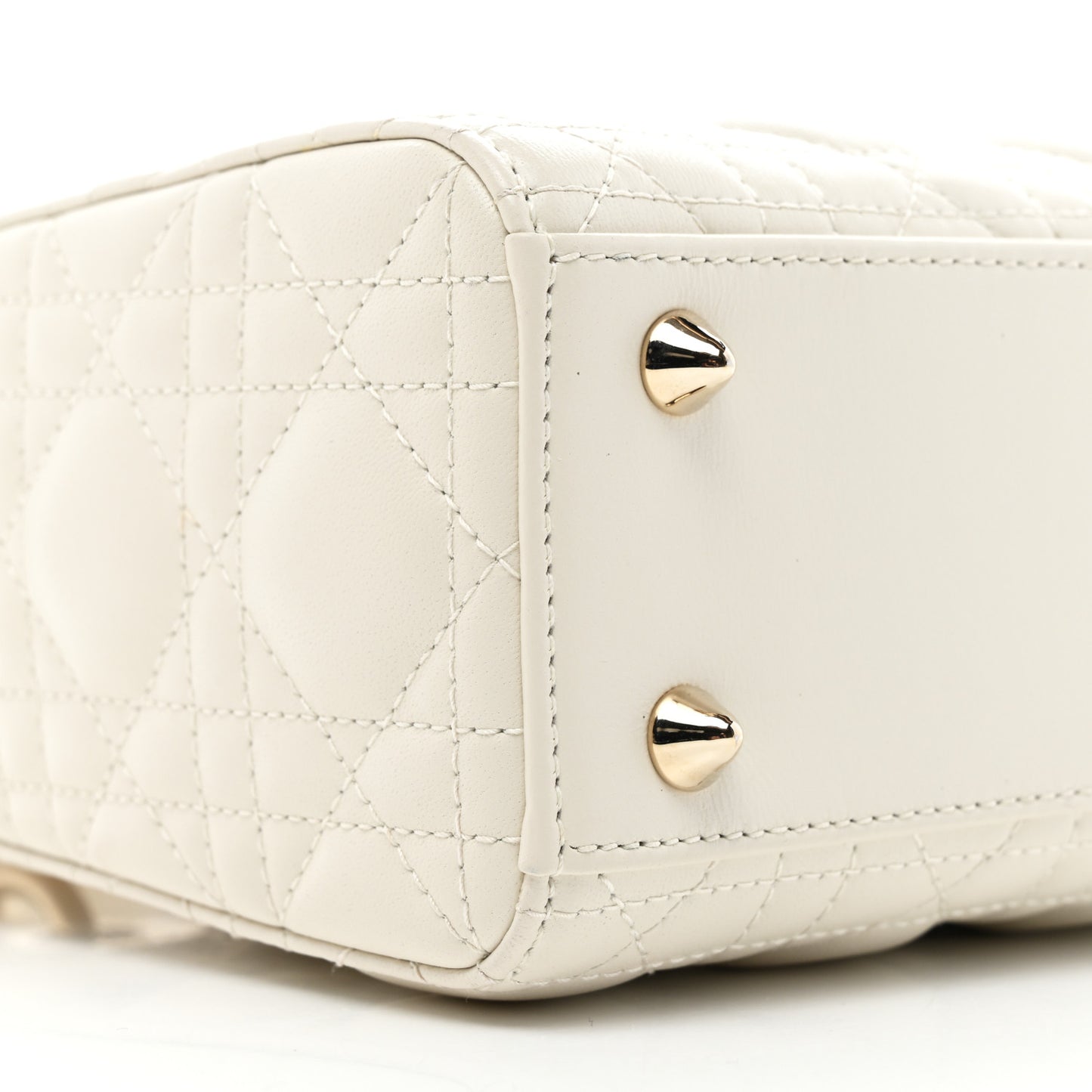 Lambskin Cannage Small My ABCDior Lady Dior White
