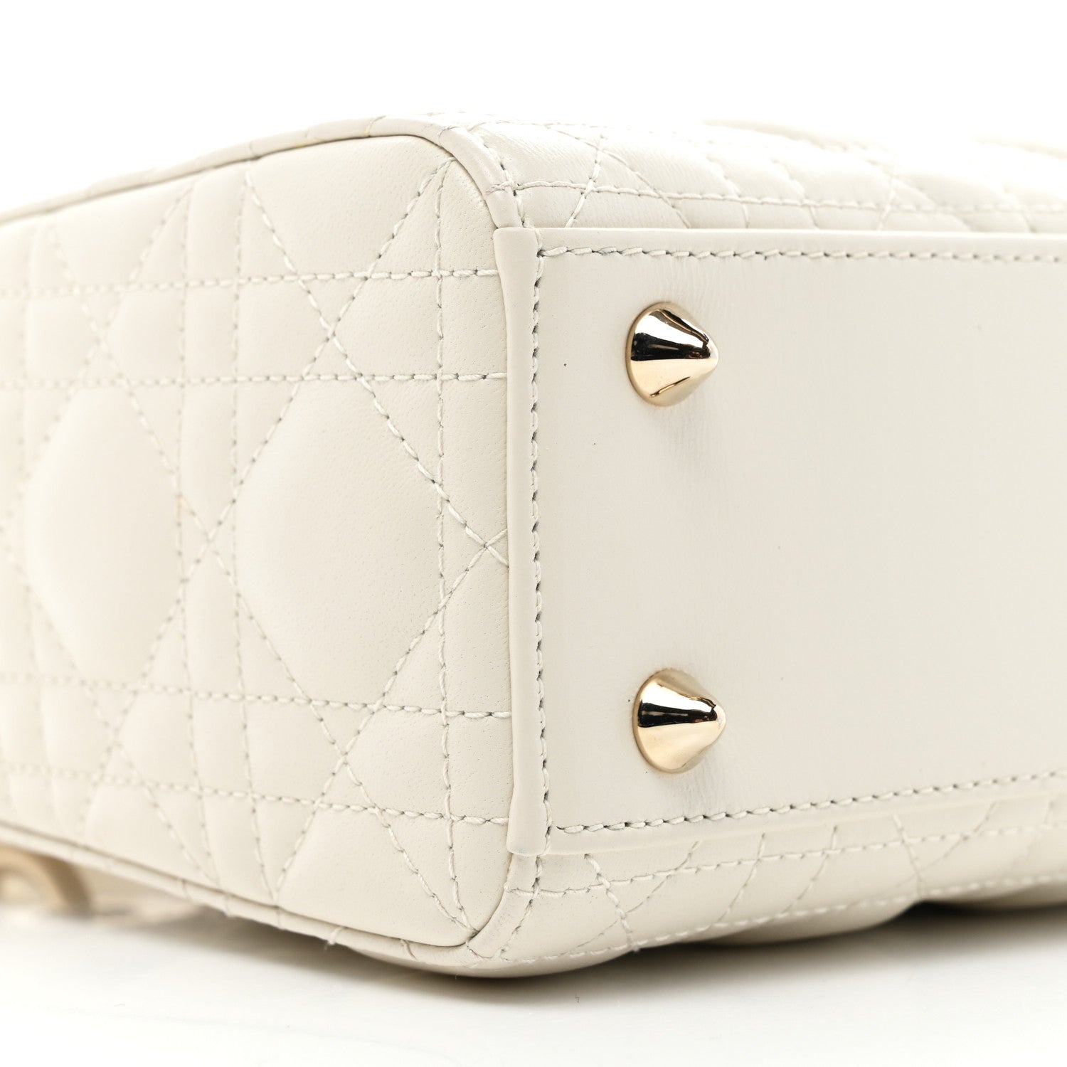 Christian Dior Lambskin Cannage Small My ABCDior Lady Dior White 9 of 19