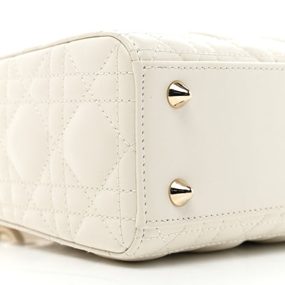 Christian Dior Lambskin Cannage Small My ABCDior Lady Dior White 9 of 19