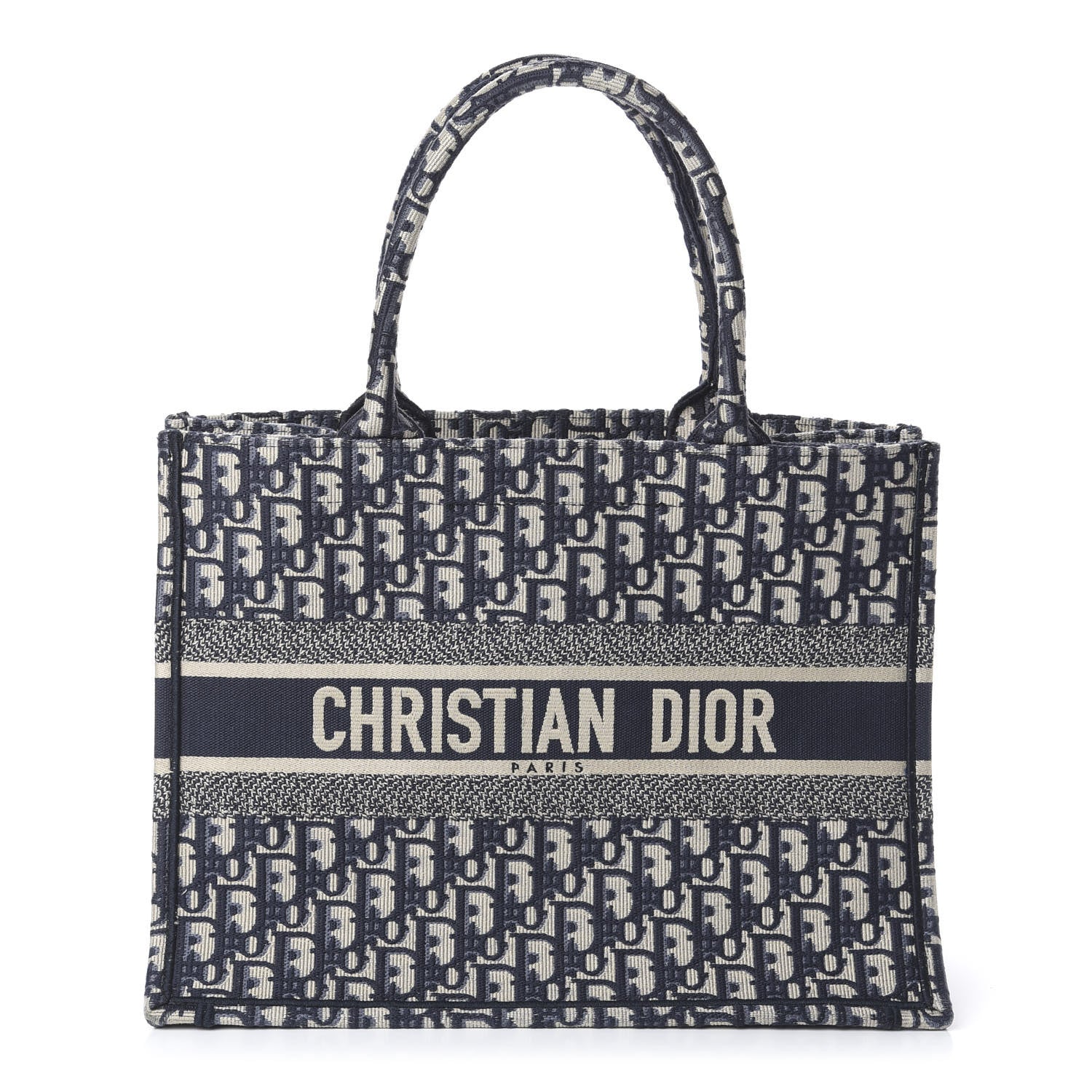 Christian Dior Oblique Medium Book Tote Blue Multicolor 1 of 8