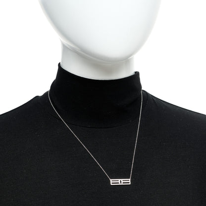 Tiffany 18K White Gold Diamond Tiffany T Two Open Horizontal Bar Pendant 2 of 7