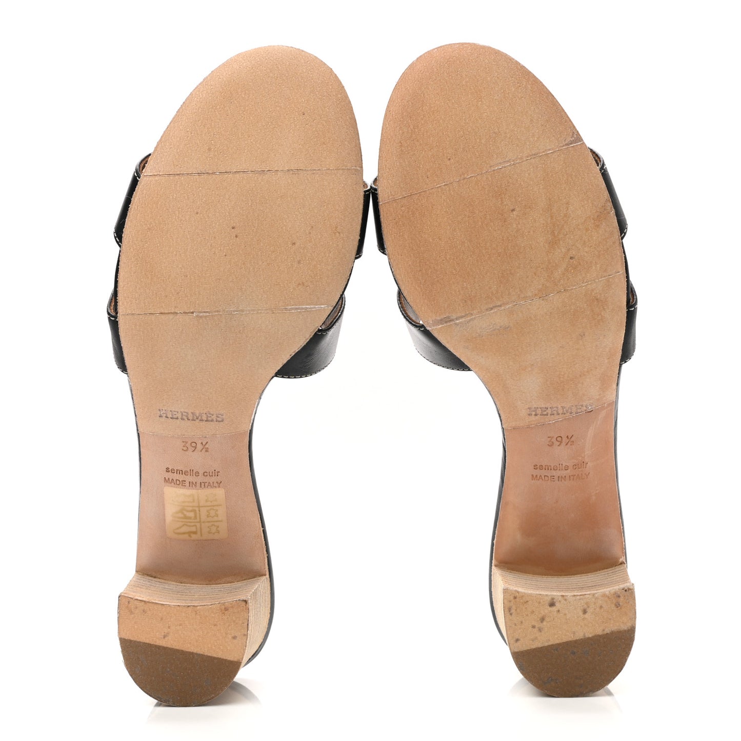 Calfskin Oasis Sandals 39.5 Black
