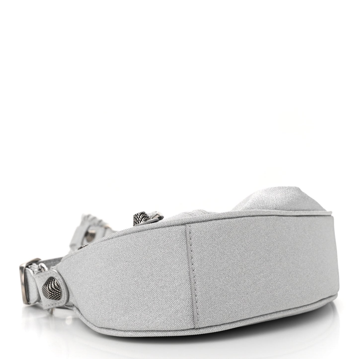 Sparkling Fabric Le Cagole Shoulder Bag XS Silver