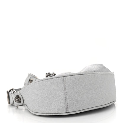 Balenciaga Sparkling Fabric Le Cagole Shoulder Bag XS Silver 4 of 9
