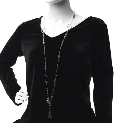 John Hardy Sterling Silver White Topaz Sapphire Legends Naga Lariat Necklace 2 of 5