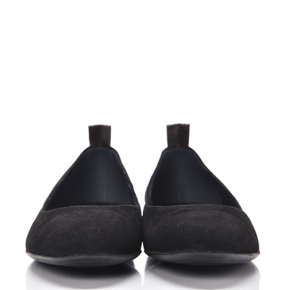 Louis Vuitton Suede Uniformes Ballet Flats 37 Black 2 of 10