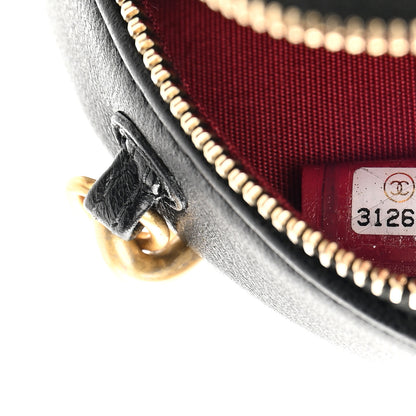 Chanel Lambskin Quilted Chanel 19 Round Clutch With Chain Black 7 of 13