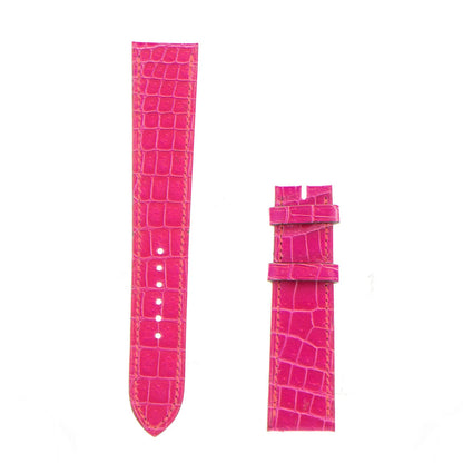 Hermes Shiny Porosus Crocodile Watch Strap Framboise 1 of 5